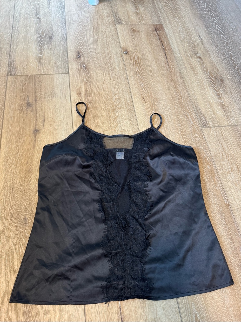 Venus Black Tank Top lacy size 12 women’s